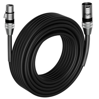 20m 3-Pin XLR-Kabel (Stecker auf Buchse) mit 22AWG, Balanced Connection, Doppelgeschirmt, Ausgezeichnete Klangqualität, Langes Balanced-Kabel für Aufnahme,