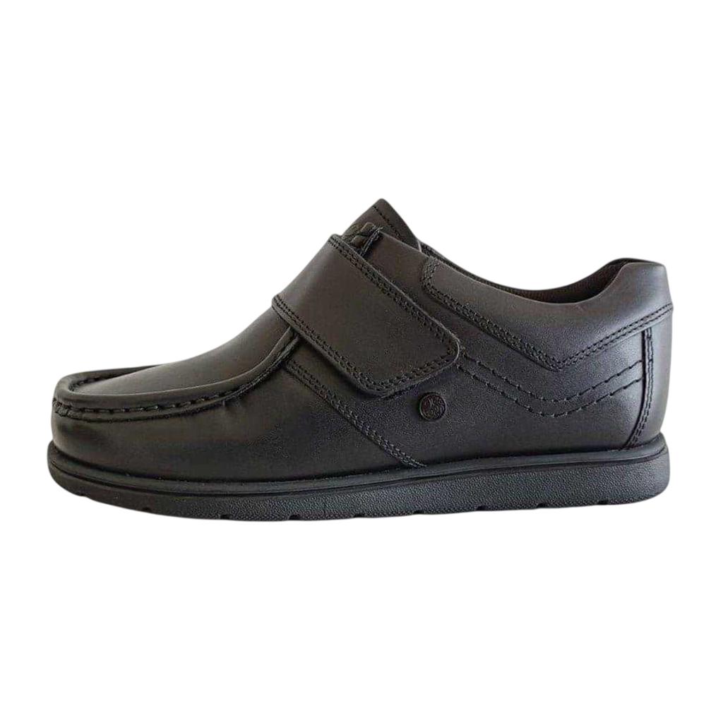 Waltham Childrens/Kids Waltham Vel Leather Flat School Shoes
