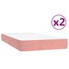 Vidaxl Continental Bed with Mattress, Pink, Velvet, 200X200 Cm