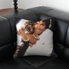 M-Michael Jackson Pop King Cushion Cover Pillow Case Anti-Dustmite Invisible Zipper Silky Plush Cushion