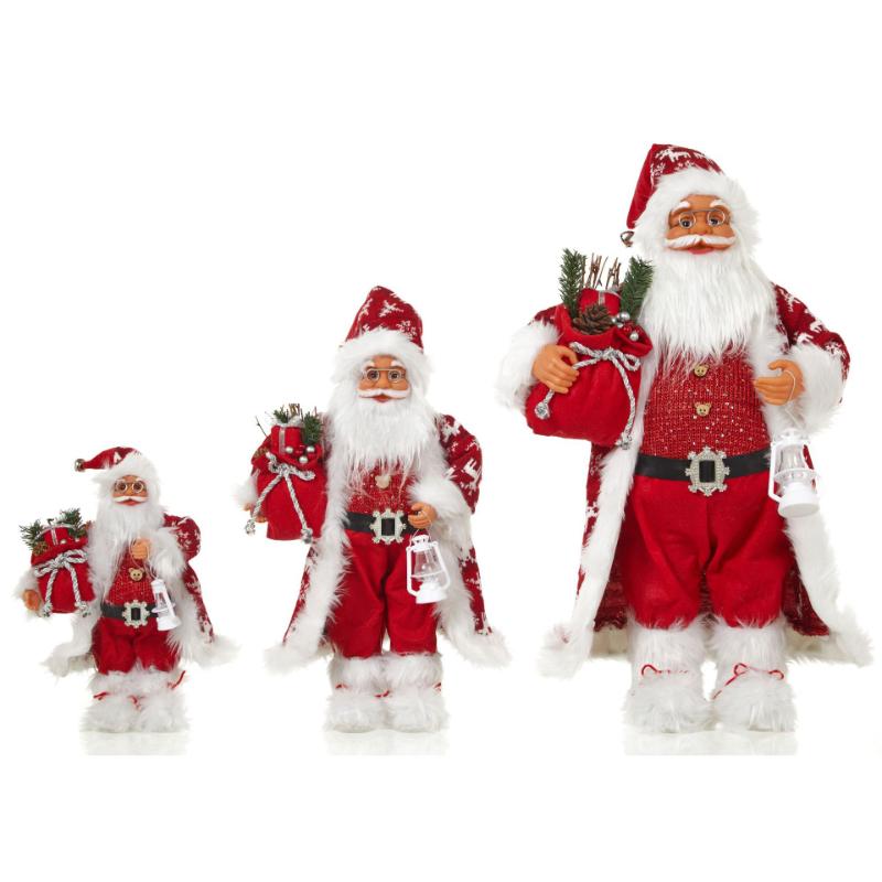 60cm Weihnachten Große Weihnachtsmann Puppen Ornamente Stehende Weihnachtsmann Figur Puppe Weihnachts-Hausdekoration Kindergeschenk navidad