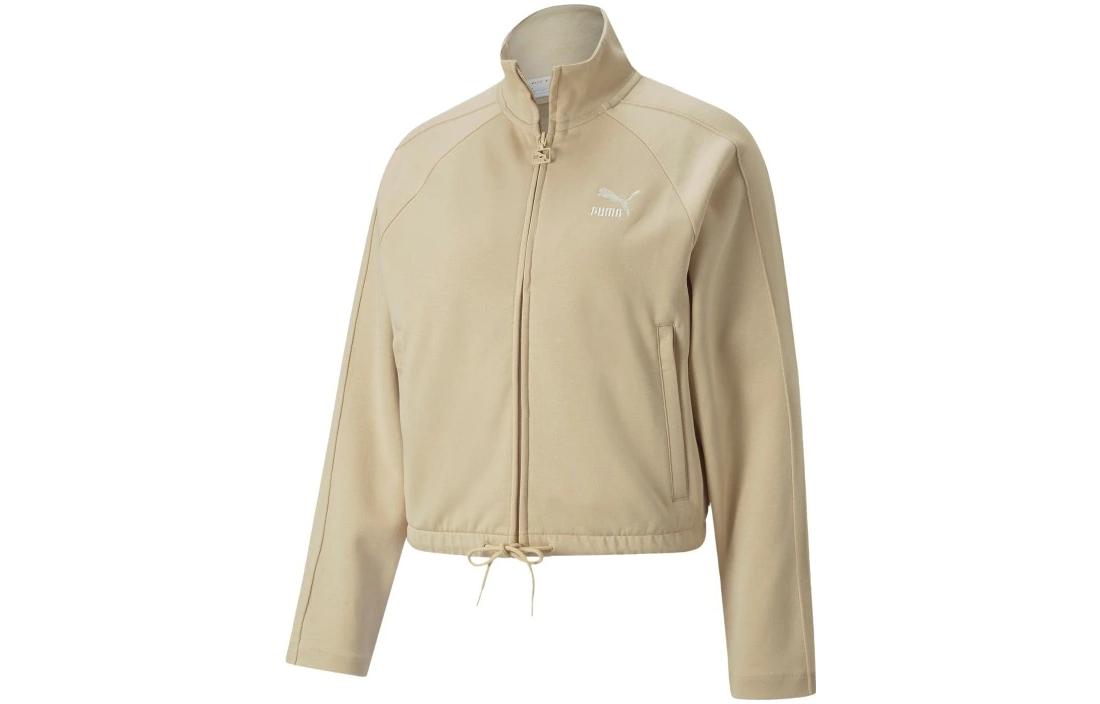 PUMA Fall 2022 T7 Collection Jackets Women s Beige Stand Collar Moderate Other 537588-67 XL