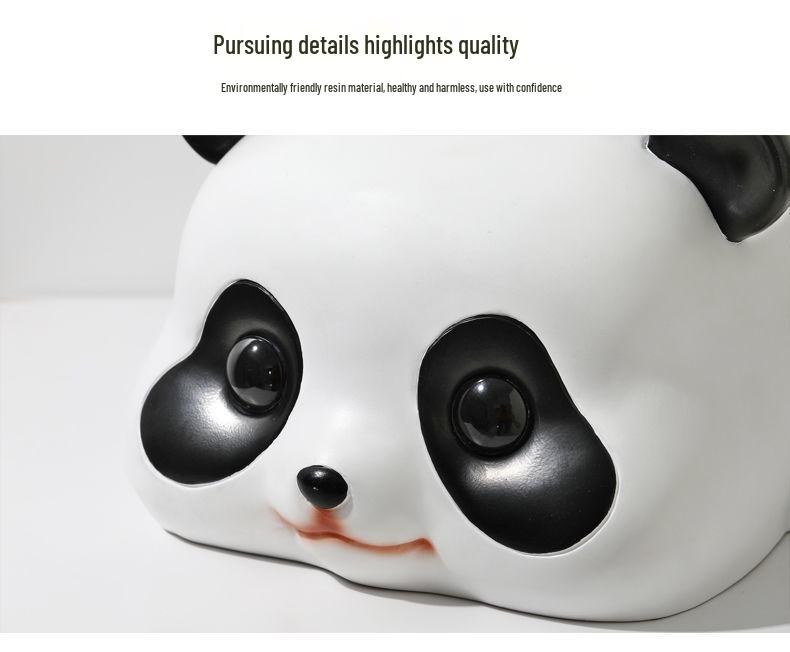 Kreativ Panda Tissuebox & Förvaringsorganisatör för Vardagsrum eller Matbord