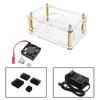 Orange Pi 5B Transparent Acrylic Case with Fan, WIFI, Bluetooth Receiver, and Orange Pi 5 Protection.