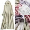 Artistic Linen Long Sleeve Sun Protection Windbreaker Dress
