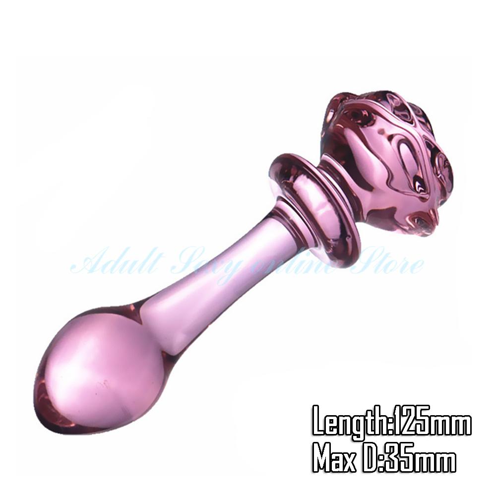 Crystal Glass Dildos Realistic Dildo Penis Glass Beads G-Spot Anal Butt Plug Erotic Sex toys for Woman Couples Adults