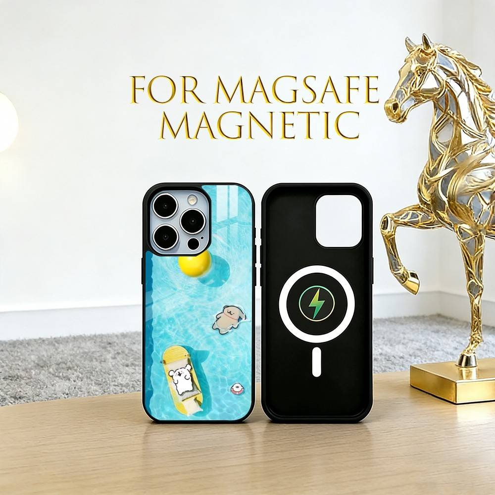 Beautiful Cartoon Phone Case For iPhone17,16,15,14,13,12,11 Plus,Pro Magnetic with Magsafe Wireless Charging