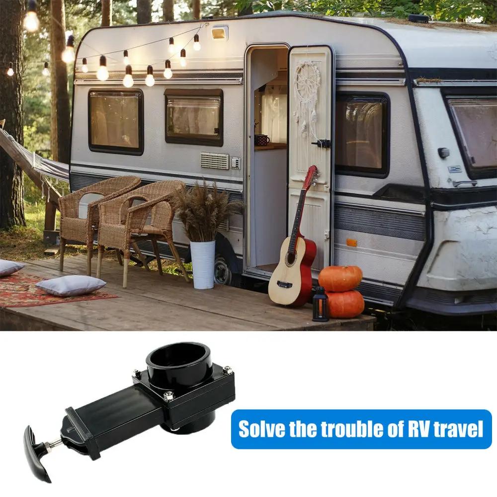RV Knife Water Gate Valve Durable Flow Van Sewer Hose Plastic 50mm Exterior Home Accessories Caravan Drain