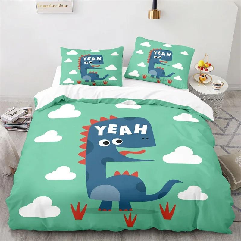 Comforter Cartoon Dinosaur Cute Animal Bedding Set Twin For Kids Boys Girls Decor Microfiber Comforter