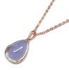 And My Jewelry SV925 Pink Gold Natural Lavender Jadeite Pendant Necklace with CZ Stone [Your Box] (May Birthstone) [Gift Wrapped]