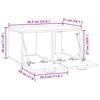 Wall Mounted TV Cabinet Grey Sonoma 59.5 x 41 x 30 cm