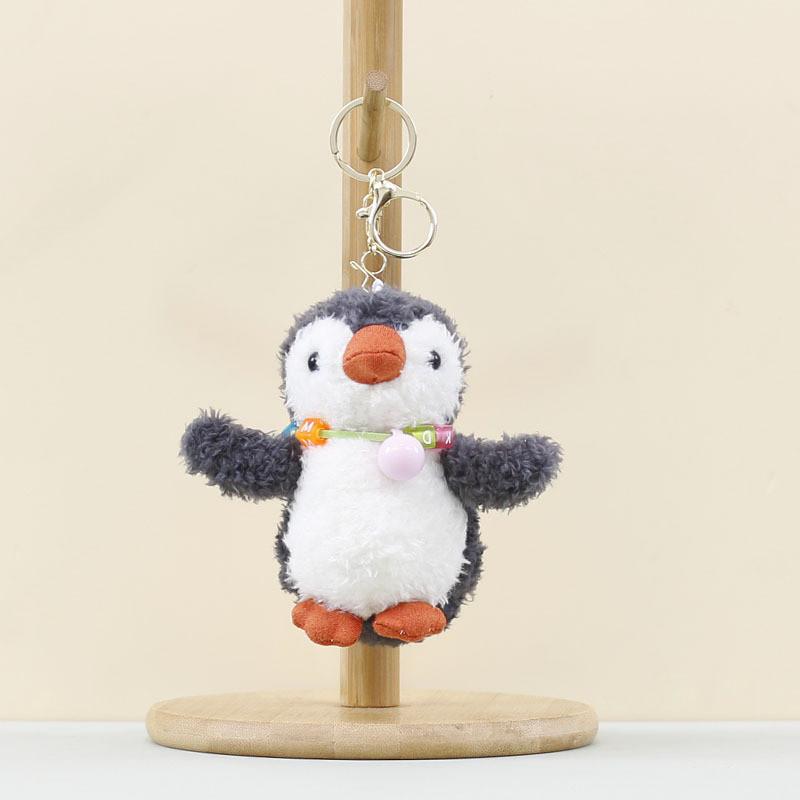 Penguin Stuffed Animal Keychain With Short Plush For Backpack Decor