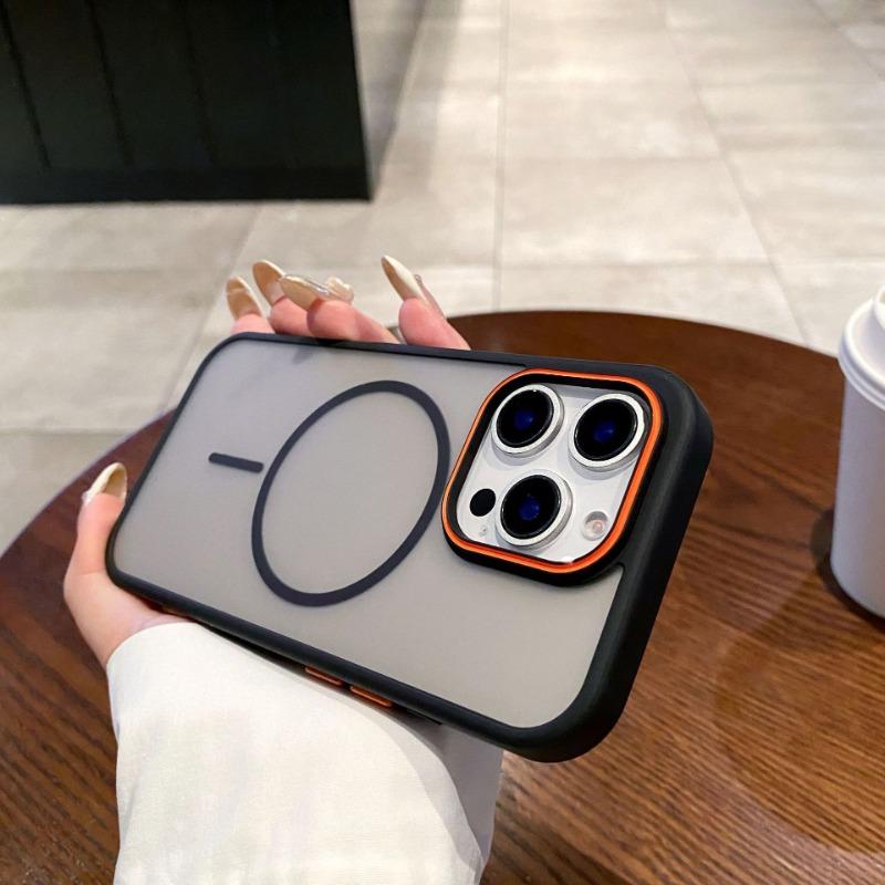 

Подходит для iPhone16proMax Увлажняющий и с магнитной адсорбцией Чехол для телефона Ощущение кожи Apple 15 Полное покрытие Защита от падения 14 Защита Жесткий чехол iPhone11proMax чёрный