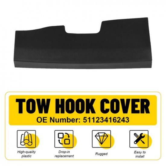 

1PCS Rear Tow Hook Hole Eye Cap Cover Black 51123416243 for BMW X3 E83 2006-2010