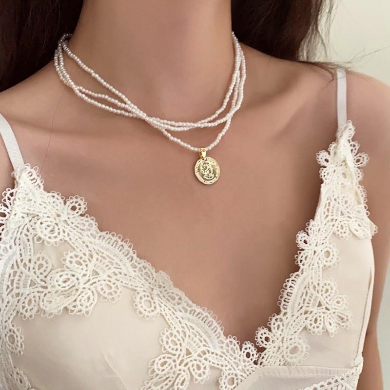Trend Elegant Jewelry Wedding White Oil Bow Pendant Necklace For Women White Imitation Pearl Choker Necklace N0430
