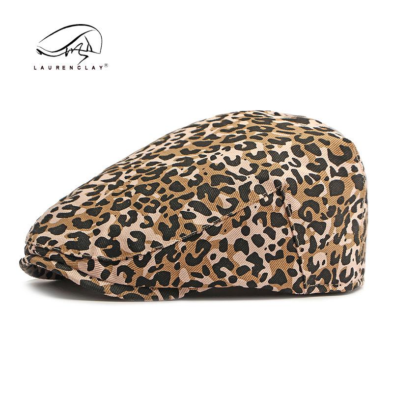 Hat Ladies Beret British Retro Fashion Leopard Print Cap Casual Versatile Forward Hat Personality Trend