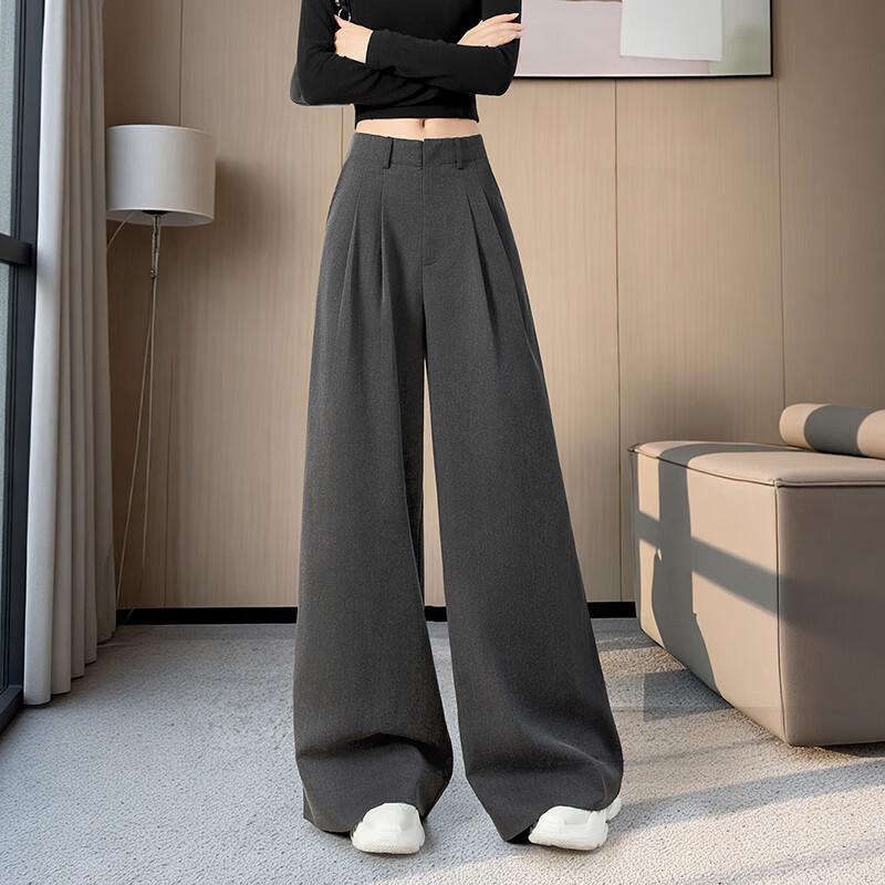 Women's High-Waist Wide-Leg Suit Trousers