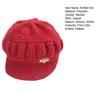 Knitted Hat Peaked Love Heart Decor Thickened Plush Lining Keep Warm Solid Color Winter Thermal Middle-aged Women Cap for Gift