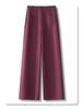 Women's Wide-Leg Brown Cotton Linen Pants - Summer 2025 Collection: Thin, Loose, Casual, Straight-Leg Trousers for Petite Sizes