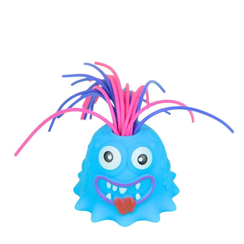 

Pulling Scream Hair Toy One Big Eyed Monsters Children Decompression Gift Doll синій