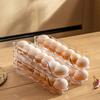 2/3 Layer Scrolling Egg Holder Stackable Automatic Egg Roller Rack Large Capacity Space Saving Refrigerator Egg Storage Box