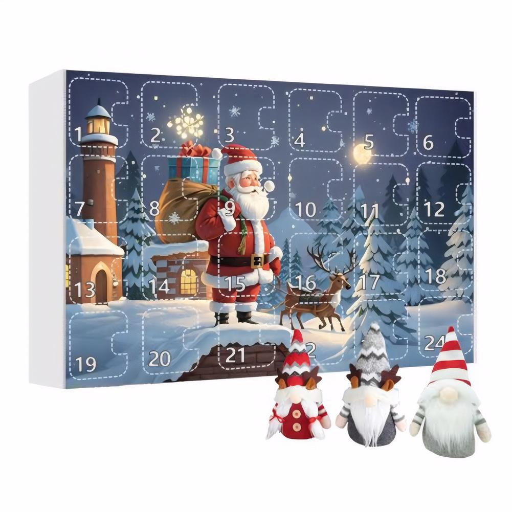2024 Christmas Gnome Holidays Advent Calendar Gnome Dolls 24 Days Xmas Countdown Calendar Christmas Countdown Calendar for Kids