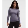 Wundermost Ultra Soft Nulu Crewneck Long Sleeve Shirt Grape Mist