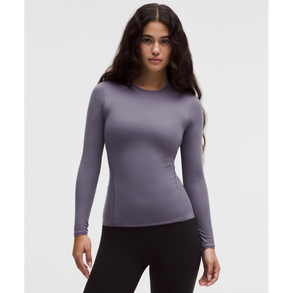 Lululemon Wundermost Ultra Soft Nulu Crewneck Long Sleeve Shirt Grape Mist