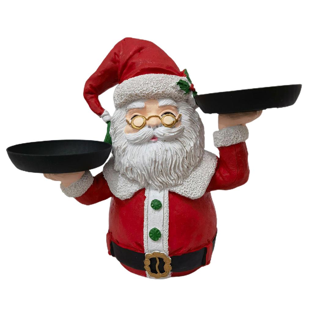 Christmas Dish Holder Snowman Shaped Rack for Festive Snacks Decorative Santa Rack Christmas Dish Holder Snowman Tray