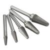 Carbide Burrs Set Single Cut Rotary Files Bits 6mm Shank for Metalwork Wood Carving Surface Cleaning