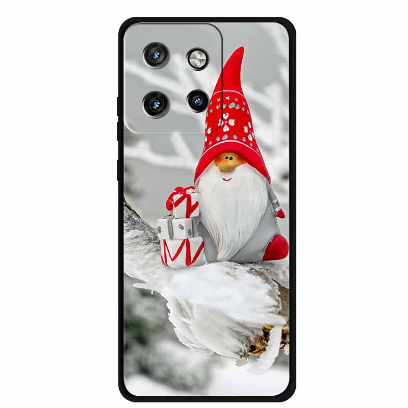 Christmas Cover For Motorola Moto G75 5G Black Silicone Cases TPU Santa Claus Christmas Tree Cover Deer For Moto G75 5G TPU case