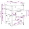 Nightstand with Drawers Reclaimed Wood Look 40 X 42 X 55 Cm Engineered Wood