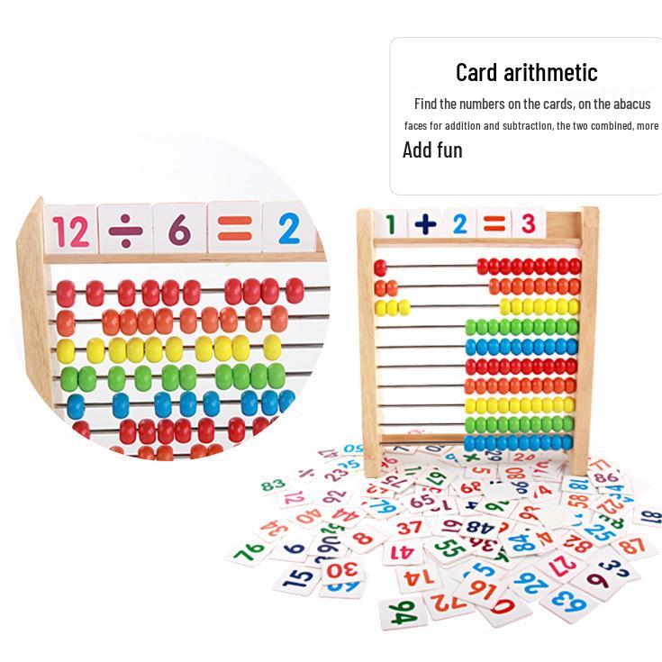 Children's Elementary Abacus: Mental Math, Addition & Subtraction Teaching Aid, Teacher-Recommended Educational Toy & Counting Frame for Students