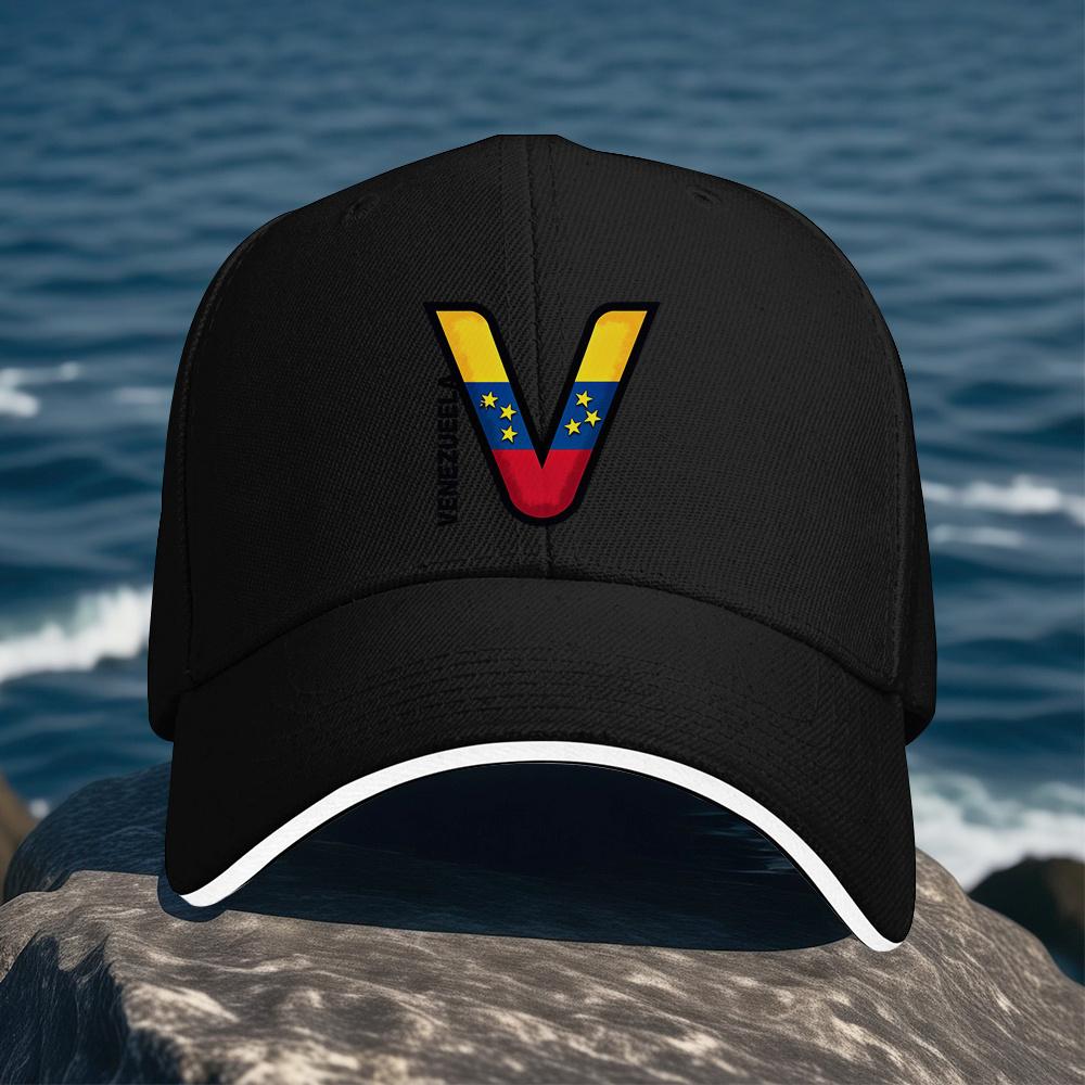 Pc Venezuelan Letter V Regional Symbol Travel Hat Perfect for Running Fitness and Outdoor Activities This Lightweight Cap