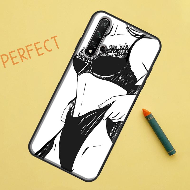 Sexy Nude Women Art For Huawei Nova 8i 12i 11i 12s Y73 Y72 Y61 Y91 Y90 Y70 Y60 9 10 SE P30 P40 Lite P60 Pro Case