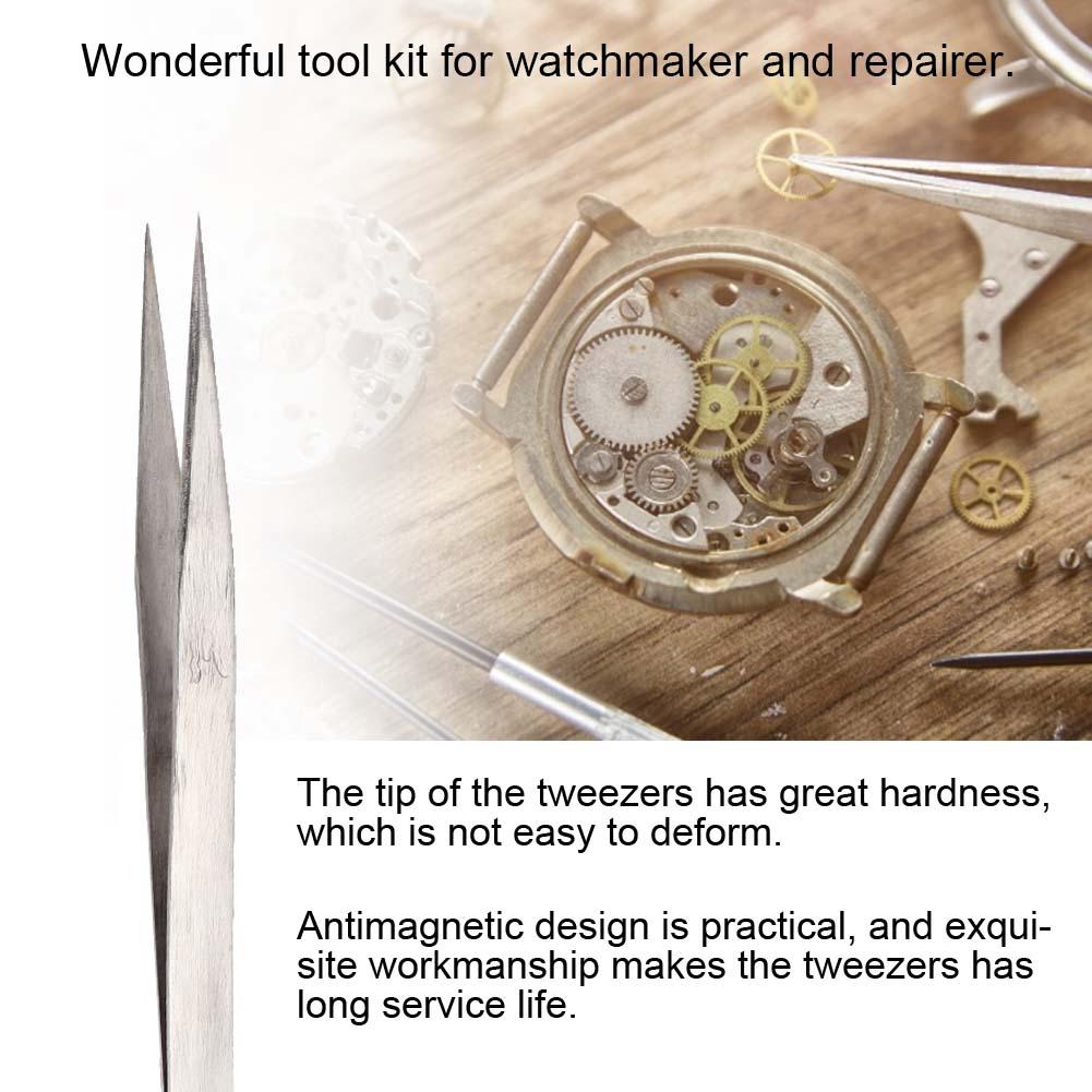 High Hardness Stainless Steel Antimagnetic Tweezers Watch Repairs Tool (#3)
