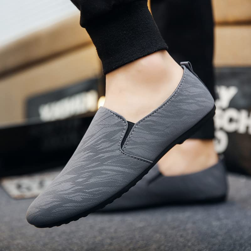 Aspersio Camouflage Design Laceless Casual Shoes for Driving Patterned Lightweight Outdoor Business Deck Office Elegant Thin Stays Stylish Shoes