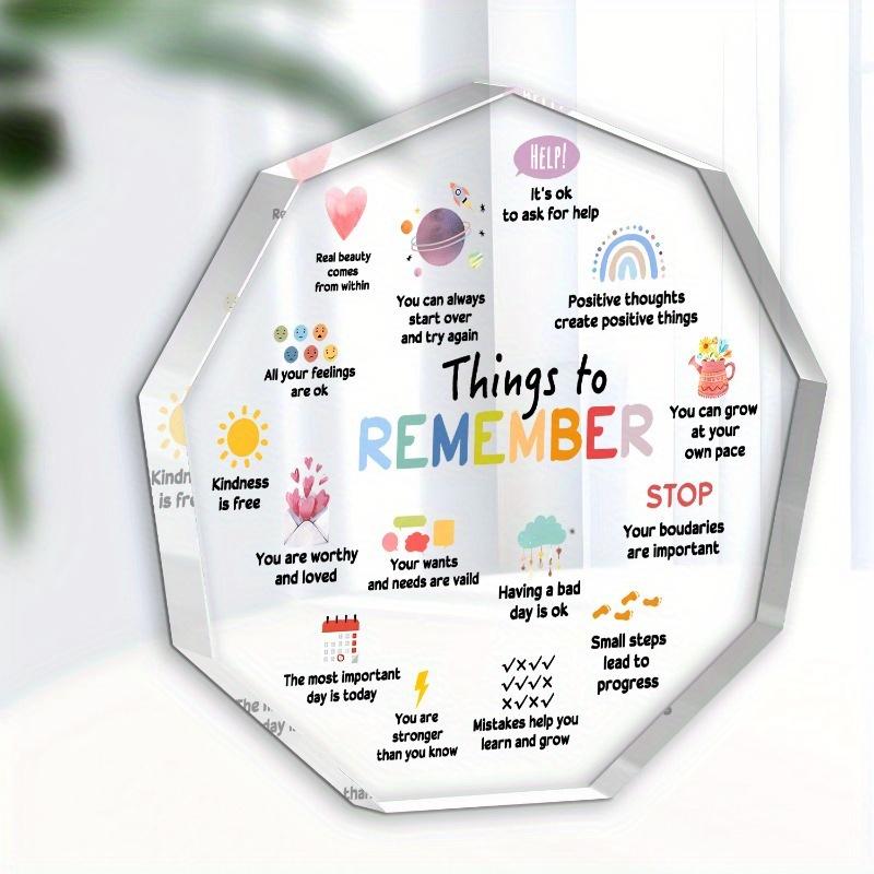 Mental health affirmation acrylic sign for classroom, social worker-therapy anxiety and educational decor, psychotherapy gift