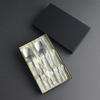 Korean Square Silver Sujeo Cutlery Set - STS304 Stainless Steel Spoon & Chopsticks for 2, with Gift Case