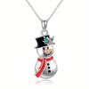 Shaped Cute Doll Christmas Necklace With Rhinestone Alloy Chain For Holiday Wear
