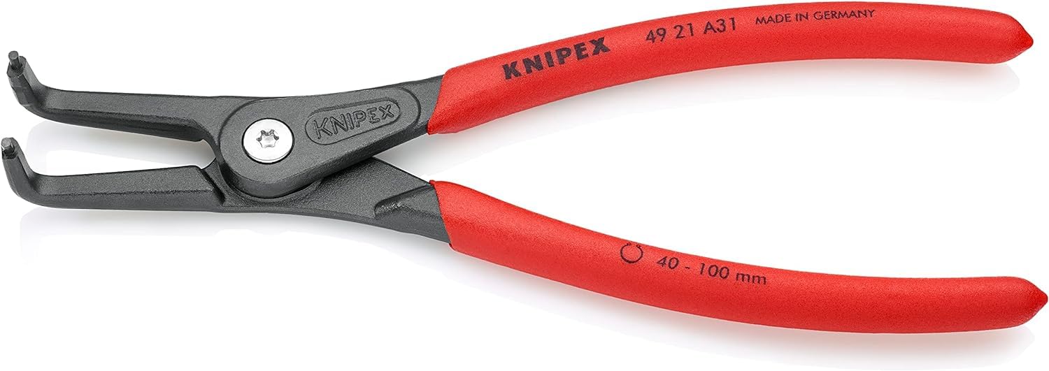 

KNIPEX Precision Snap Ring Pliers for Curved 4921-A31-TJ Shafts, 4921-A31-TJ