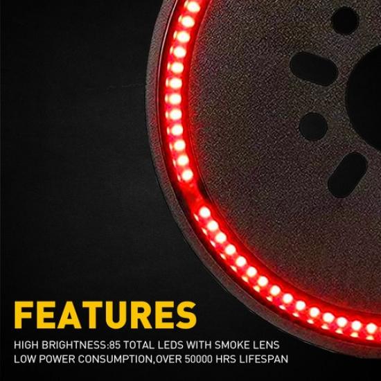 LED Red Spare Tire Brake Light 3rd Rear Wheel Lights for Jeep Wrangler 1986-
