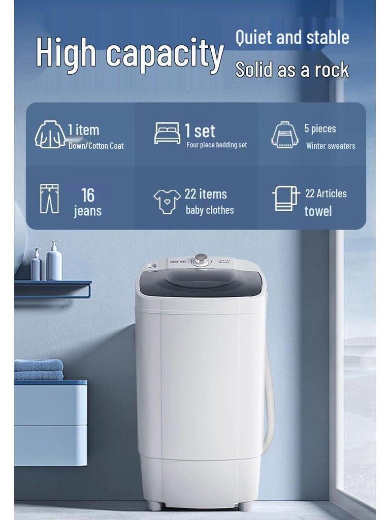 Mini-Schleudertrockner mit reinem Kupfermotor - Edelstahl, Große Kapazität, Ideal für Wohnheime und Mietwohnungen