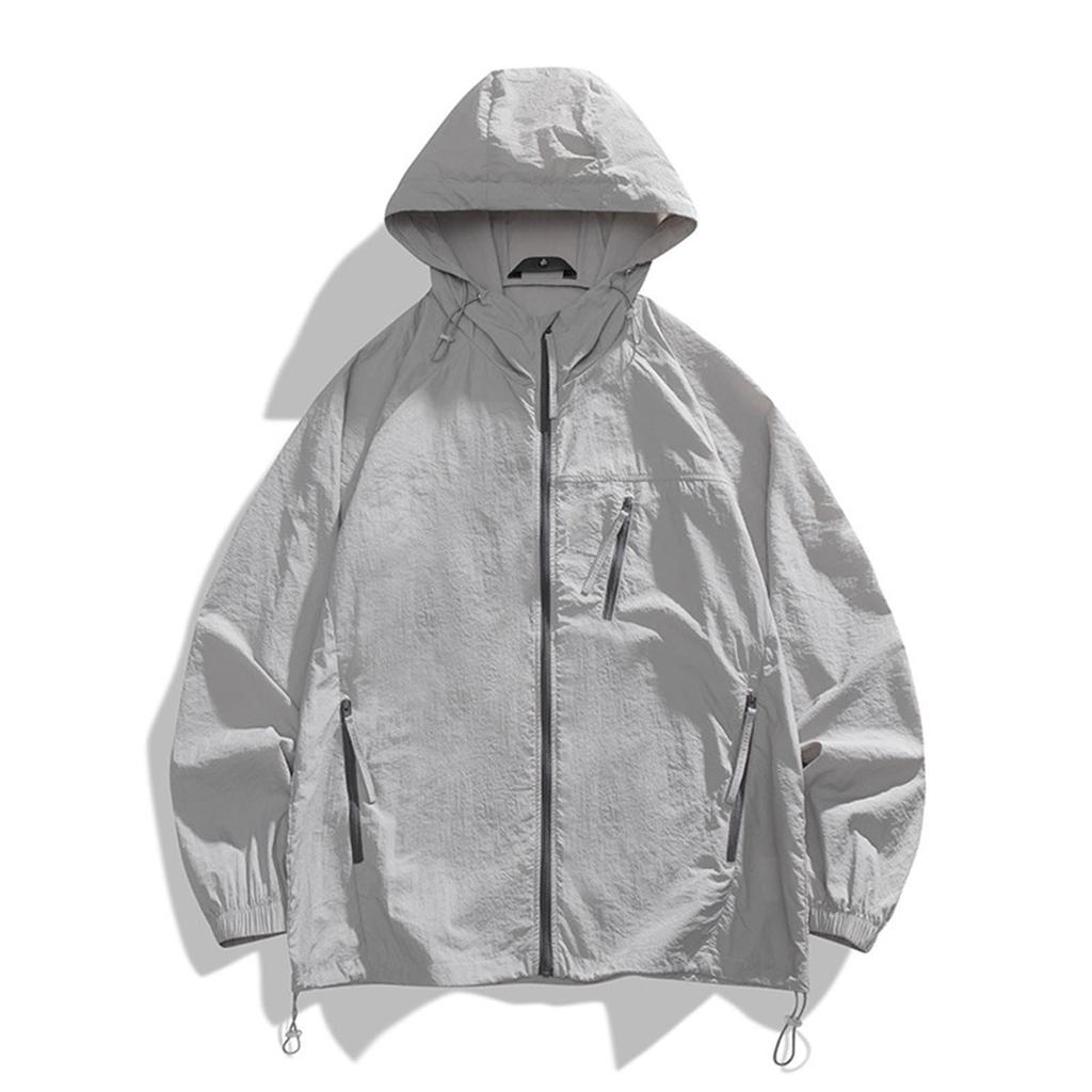 Ladies' Pure-color Sunscreen Clothing, Light And Thin, Trendy And Fashionable, Summer All-match Hooded Jacket