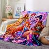 Winx Club Theme Printed Blanket - Perfect for Couch, Bed, Travel & Outdoor Use | Machine Washable, Cozy & Durable.