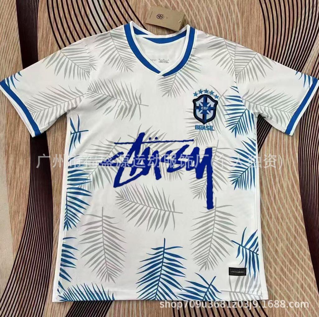 Retro Jersey Brazil Argentina Germany England Portugal Spain Signature Short Sleeved Football