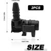 2pcs Throttle Valve Water Pipe Hose Connector, Compatible with Chevy Cruze 2011-2016, Trax 2015-2021, Sonic 2012-2020 Etc, Replace OE# 55354565,