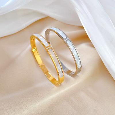 European And American Shell Bracelet Minimalist Retro Fashion Stainless Steel Jewelry