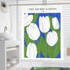 LISM Plant Floral Punch-Free Shower Curtain