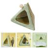 Ventilated Cloth Birdhouse For Parrots Hanging Decorative Nest Tent Triangular Shape Space Saving Cage Accessories